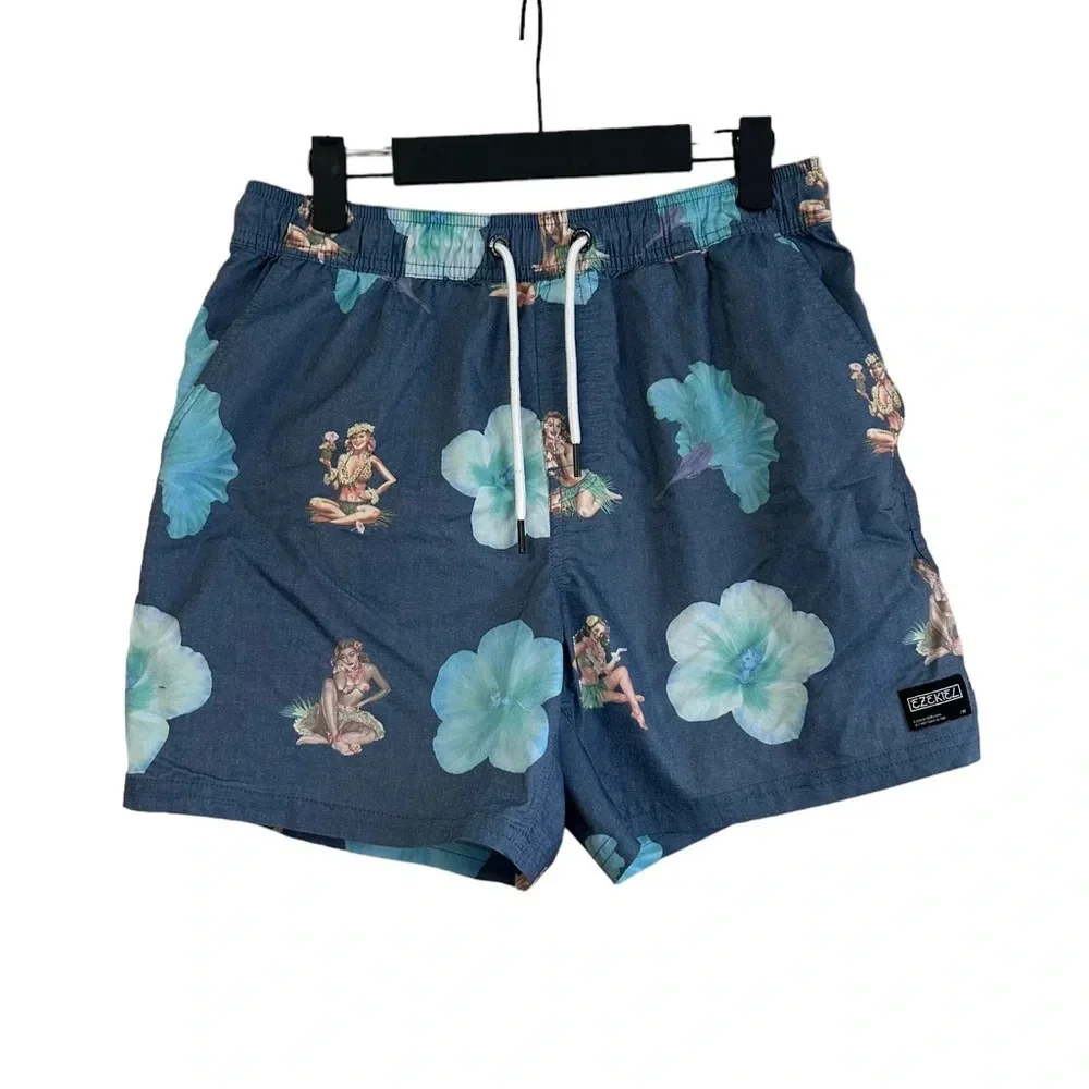 EZEKIEL HAWAIIAN FLORAL SWIM TRUNKS